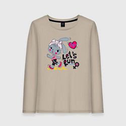 Лонгслив хлопковый женский Lets run, цвет: миндальный