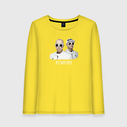 Лонгслив хлопковый женский Pet Shop Boys - A Band, цвет: желтый