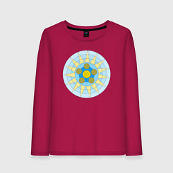 Женский лонгслив Окружности со звездой