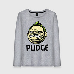 Лонгслив хлопковый женский Pudge Face, цвет: меланж