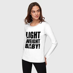 Лонгслив хлопковый женский Light weight baby, цвет: белый — фото 2