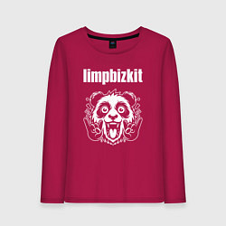 Лонгслив хлопковый женский Limp Bizkit rock panda, цвет: маджента