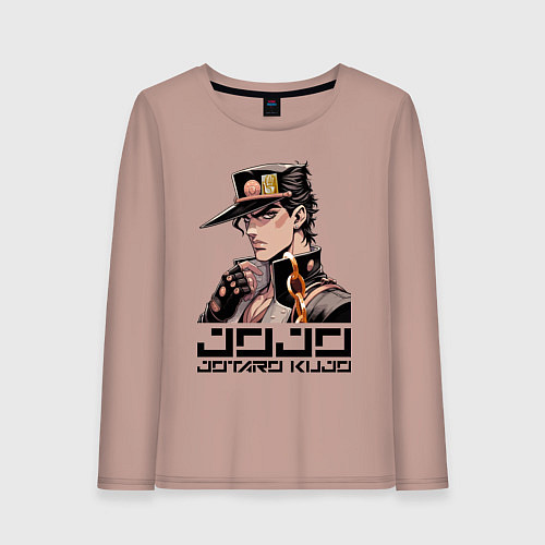 Женский лонгслив Jotaro Kujo - Jojo ai art / Пыльно-розовый – фото 1