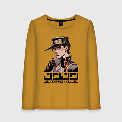 Лонгслив хлопковый женский Jotaro Kujo - Jojo ai art, цвет: горчичный