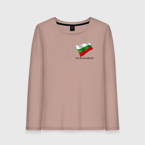 Женский лонгслив Im Bulgarian - motto / Пыльно-розовый – фото 1