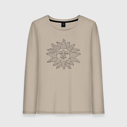 Женский лонгслив Черное солнце