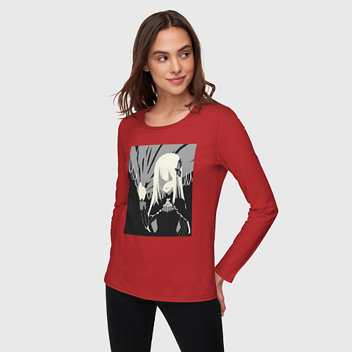Женский лонгслив ReZero Ехидна / Красный – фото 3