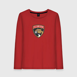 Лонгслив хлопковый женский Florida Panthers NHL, цвет: красный