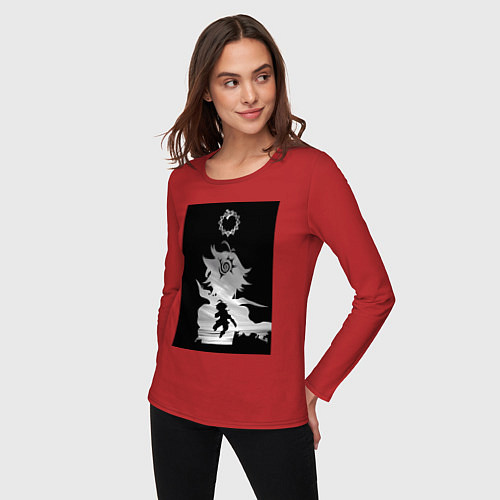 Женский лонгслив Семь смертных грехов Мелиодас / Красный – фото 3