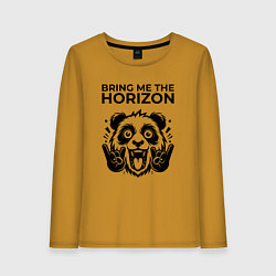 Лонгслив хлопковый женский Bring Me the Horizon - rock panda, цвет: горчичный