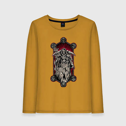 Женский лонгслив Повелитель Момонга / Горчичный – фото 1