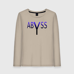 Лонгслив хлопковый женский Бездна, цвет: миндальный