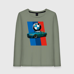 Лонгслив хлопковый женский Родстер BMW Z4, цвет: авокадо