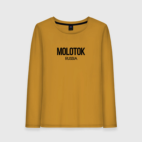 Женский лонгслив Молоток / Горчичный – фото 1