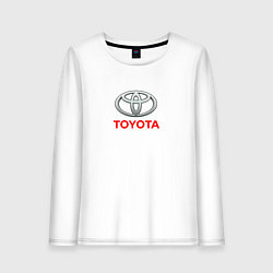 Лонгслив хлопковый женский Toyota brend auto, цвет: белый
