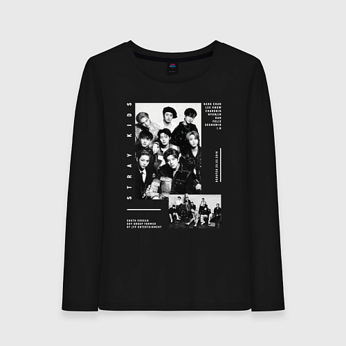 Женский лонгслив Stray kids Five Star / Черный – фото 1