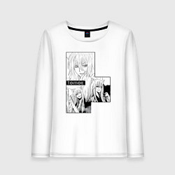Лонгслив хлопковый женский Очень приятно Бог Томоэ, цвет: белый