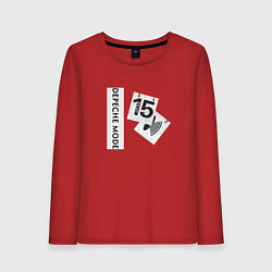 Лонгслив хлопковый женский Depeche Mode - Little fifteen, цвет: красный