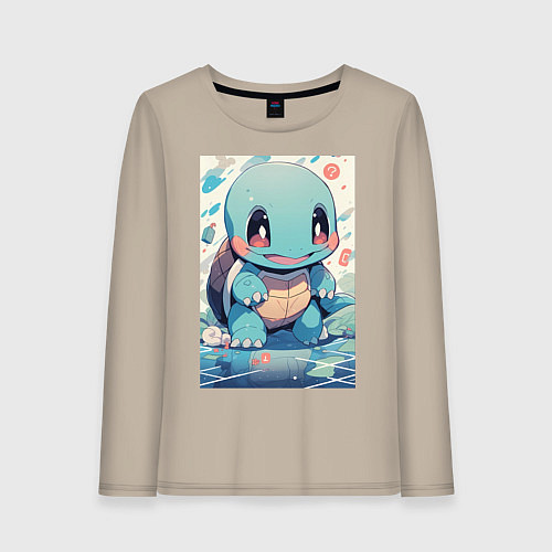 Женский лонгслив Покемон Сквиртл / Миндальный – фото 1