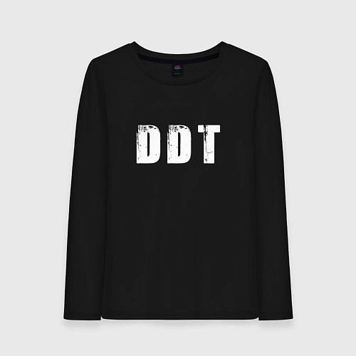 Женский лонгслив ДДТ рок группа / Черный – фото 1