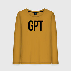 Лонгслив хлопковый женский GPT, цвет: горчичный