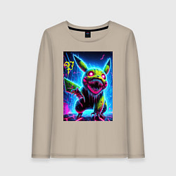 Женский лонгслив Pikachu - nightmare ai art fantasy