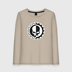 Лонгслив хлопковый женский Вархаммер Механикус, цвет: миндальный