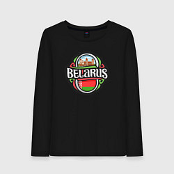 Лонгслив хлопковый женский Страна Беларусь, цвет: черный