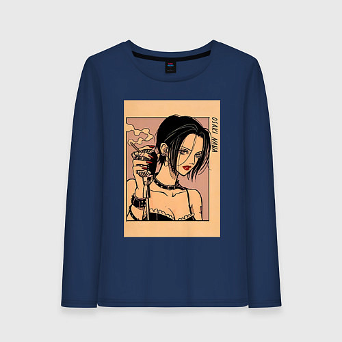 Женский лонгслив Нана Осаки Вокалистка панк-группы Black Stones / Тёмно-синий – фото 1