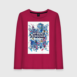 Лонгслив хлопковый женский Моя геройская академия Эйдзиро Кирисима, цвет: маджента