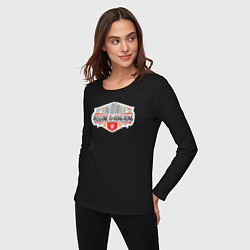Лонгслив хлопковый женский Гонконг Китай, цвет: черный — фото 2
