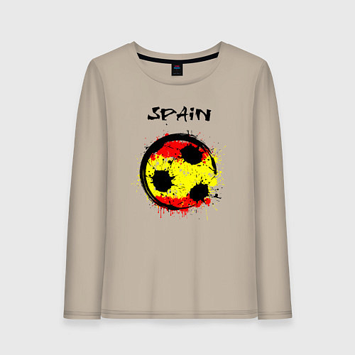 Женский лонгслив Football Spain / Миндальный – фото 1