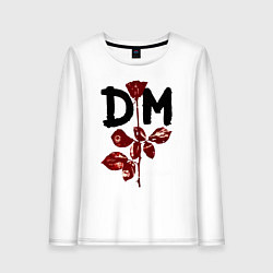 Лонгслив хлопковый женский Depeche mode - violator, цвет: белый