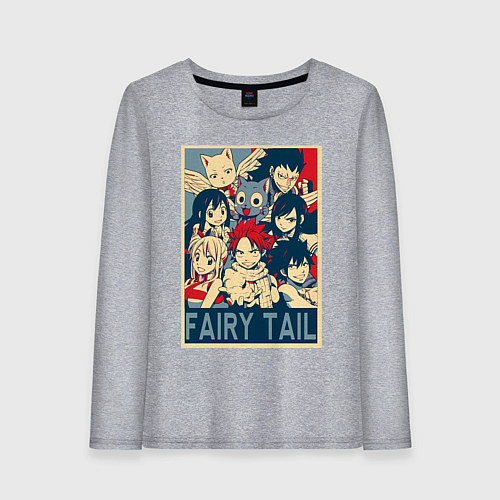 Женский лонгслив Хвост Феи Эрза Скарлет Нацу Драгнил / Меланж – фото 1