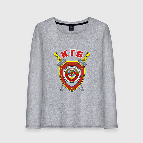 Женский лонгслив КГБ / Меланж – фото 1