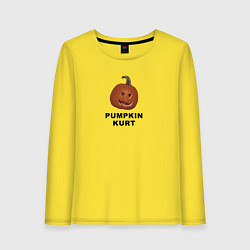 Лонгслив хлопковый женский Pumpkin Kurt - the office, цвет: желтый