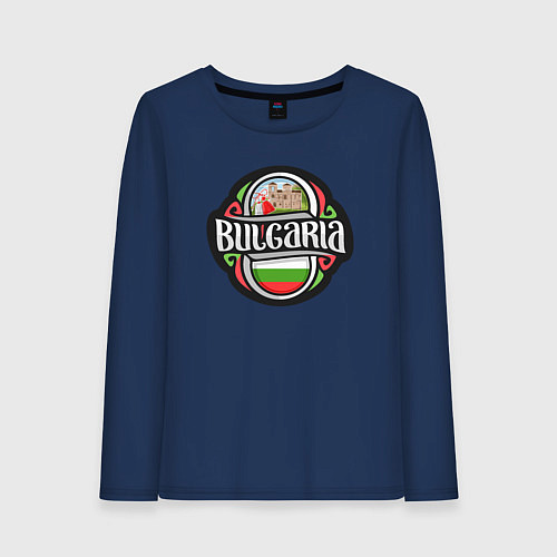 Женский лонгслив Bulgaria / Тёмно-синий – фото 1