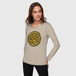 Лонгслив хлопковый женский Вандалы из Total War: Attila, цвет: миндальный — фото 2