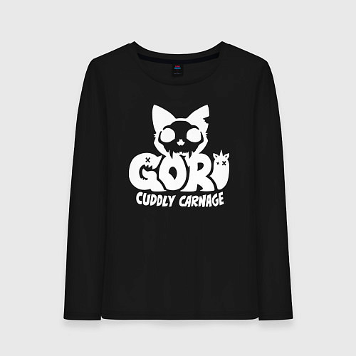 Женский лонгслив Goro cuddly carnage logo / Черный – фото 1