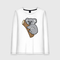 Лонгслив хлопковый женский Koala, цвет: белый