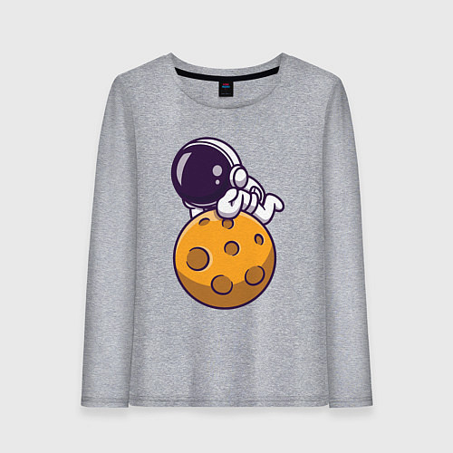 Женский лонгслив Отдых на Луне / Меланж – фото 1