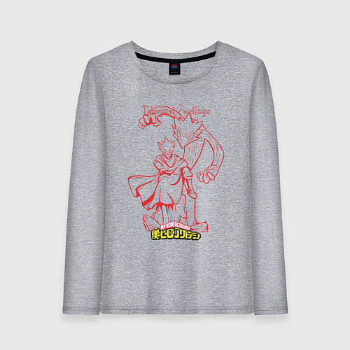 Женский лонгслив Моя геройская академия Такаями / Меланж – фото 1