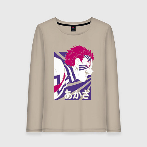Женский лонгслив Клинок рассекающий демонов Акадза / Миндальный – фото 1