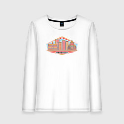Лонгслив хлопковый женский Бельгия - Брюссель, цвет: белый
