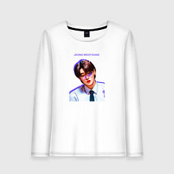 Лонгслив хлопковый женский Jeong Wooyoung Ateez, цвет: белый