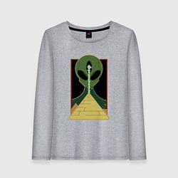 Женский лонгслив Инопланетянин и пирамида