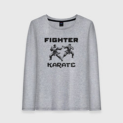 Лонгслив хлопковый женский Fighters karate, цвет: меланж