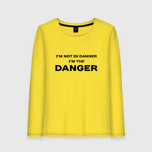 Женский лонгслив Im not in danger - im the danger / Желтый – фото 1