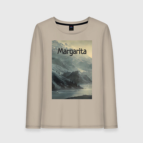 Женский лонгслив Margarita горы / Миндальный – фото 1