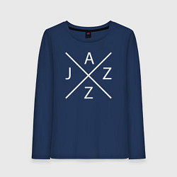 Лонгслив хлопковый женский Jazz mood, цвет: тёмно-синий